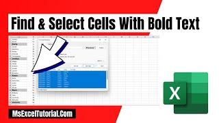 How to Find Cells With Bold Text in Excel