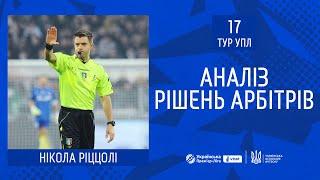 НІКОЛА РІЦЦОЛІ АНАЛІЗУЄ РІШЕННЯ АРБІТРІВ В УПЛ В 17 ТУРІ