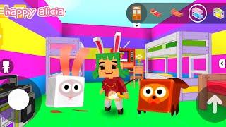 Bocil Kelinci Rabby dan Anjing Kecilnya Membuat Rumah di Samping Kerajaan | Game Happy Alicia