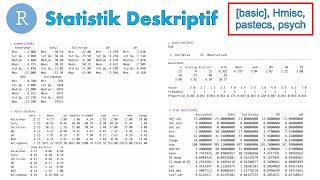 Statistik Deskriptif: summary dan packages (Hmisc, pastecs, psych) [Stat: Eps 1] School of R