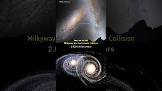 Milkyway And Andromeda Collision View From Earth #shorts #findcosmosscience