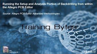 Running the Setup and Analysis portion of Backdrilling from within the Allegro PCB Editor