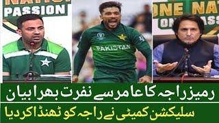 Mohammad Amir Bowling in Action Hum Series and T20 World Cup Ramez Raja Angry #cricket #trending