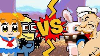 M.U.G.E.N Battles | Popuko Chitosegaoka/Dave the Minion vs Popeye/Rabbid