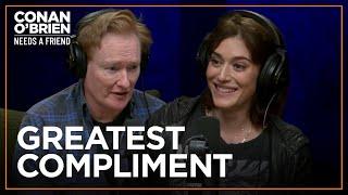 Lizzy Caplan's Friends Don't Care That She's An Actor | Conan O'Brien Needs A Friend