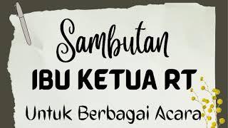 Sambutan Ibu Ketua RT