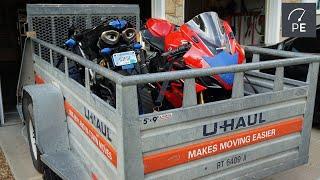 How to haul two motorcycles with a 5x9 U-Haul trailer