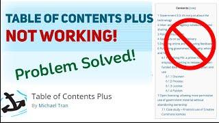 Table of Contents Plus Plugin not working, Problem SOLVED! #shorts  #TableOfContentsPlus