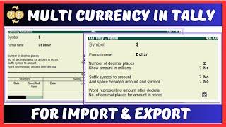Allow Multi Currency in Tally ERP In Hindi | Set Reate Of Exchange In Tally | Tally EEP