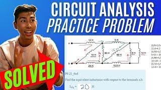 Intro to Circuit Analysis | Ch.6 Inductance and Capacitance | Q7: Find the equivalent inductance ...