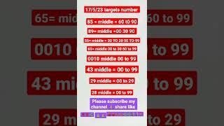 NAGALAND STATE LOTTERY RESULT TARGET NUMBER DEAR STATE LOTTERY RESULT TARGET NUMBER 17/5/23 1AM