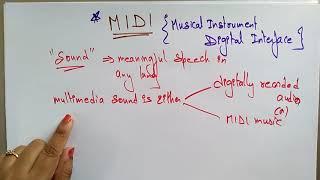 MIDI intoduction | Computer Graphics | lec-54 | Bhanu Priya