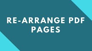 How to arrange pdf pages online ?