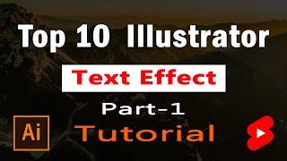 Top 10 Text Effect in Illustrator for beginners | Text Effect | egenstudio - Part-1