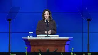 Kamala Harris interrupted by protester during church remarks