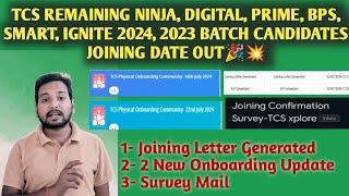 TCS JOINING ONBOARDING MAIL | JOINING DATE:18 & 22 JULY | SURVEY MAIL | ILP SCHEDULED,JOINING LETTER