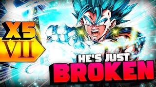 HE'S ACTUALLY TOO STRONG! 5x Zenkai Buffed LF Transforming Vegito Blue! (Dragon Ball LEGENDS)