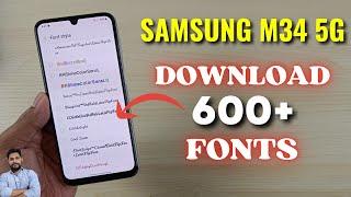 Samsung M34 5G : Download 600+ Fonts