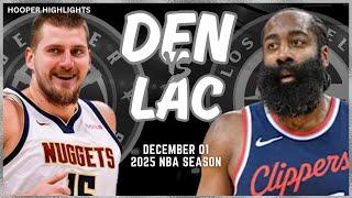 Denver Nuggets vs LA Clippers Full Game Highlights | Dec 1 | 2025 NBA Season