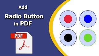 How to add radio button in pdf using Adobe Acrobat Pro Dc
