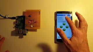 Demonstration communication android APP with raspberry PI using websocket