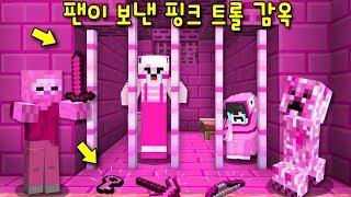 팬이 준 모든것이 핑크인 '핑크 트롤 감옥'! 절대 탈출 불가능한 핑크 함정들! 내 몸도 핑크로?ㄷㄷ [마인크래프트]