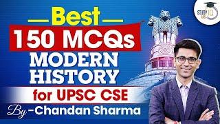 Best 150 Modern History Questions for UPSC Prelims 2024 | Modern History through MCQs | StudyIQ IAS