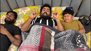 One minute sleeping challenge with chinu & ajay