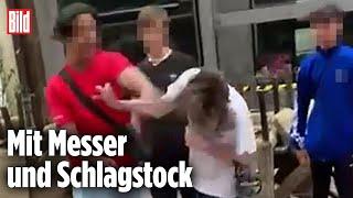 Schock-Video: Kinder bedrohen Kinder in der Fußgängerzone | Weinheim