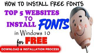 How To Install Fonts In Windows 10 | Top 5  Best Websites To Install Fonts | Download Free Fonts