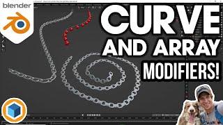 Using the CURVE AND ARRAY Modifiers to Create Objects Along Paths in Blender!