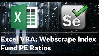 Excel VBA: Webscrape Index Fund PE Ratios