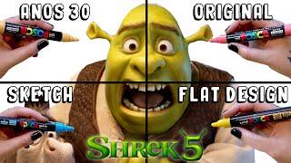 WHAT HAPPENED TO SHREK? - DRAWING IN 4 STYLES!