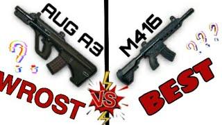 M416 VS AUG A3 FULL COMPERISON (PUBG) #DYNAMO