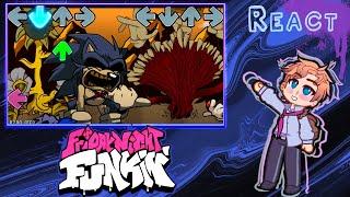 FNF react Friday Night Funkin' VS Sonic.EXE Cereal Killer Update | DEMO 2 (Lord X/Sunky/Majin Sonic)