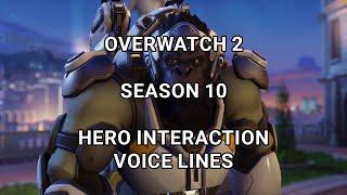 Overwatch 2 Season 10 Hero Interaction Voice Lines OW2