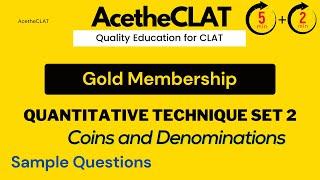 Quantitative Technique Set 3 | Sample Questions | | AcetheCLAT's Gold Series |  #CLAT2021Prep