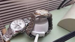 Charging Seiko Kinetic Watch on a toothbrush charger