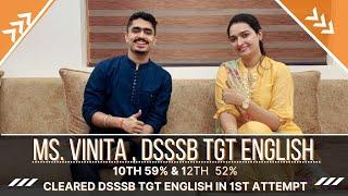 #5 Success Story Of Ms. Vinita ️ DSSSB TGT ENGLISH  @AshwaniSheoran