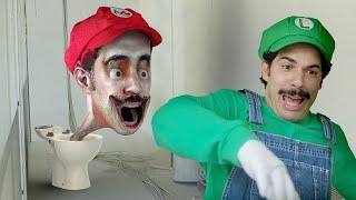 Skibidi Toilet with Mario and Luigi in Real Life