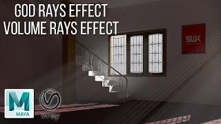 Maya + Vray 5 | Create God Rays / Volume Light Effect using Vray Environment Fog in Maya