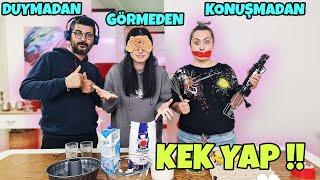 GÖRMEDEN DUYMADAN KONUŞMADAN YEMEK CHALLENGE ! EYLÜL LAL