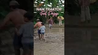 Keseruan Farel Naik Traktor