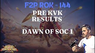 Rise of Kingdoms F2P. 144 - Pre KVK Results & Dawn of SOC