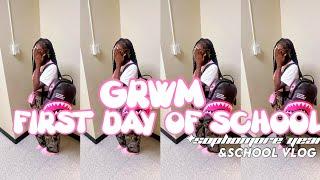 GRWM: FIRST DAY OF SCHOOL + SCHOOL VLOG *sophomore edition*