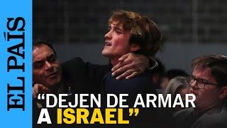 Un manifestante interrumpe a la ministra de Finanzas británica: "Dejen de armar a Israel" | EL PAÍS