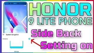 Honor 9 Lite Phone side back Setting on..#rajuhelp24 #setting #sideback