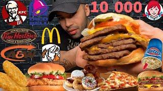 (ASMR) MUKBANG 10,000 CALORIE CHALLENGE | 10K Subscribers Special | Whispering