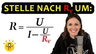 Formel nach Variable umstellen – Physik