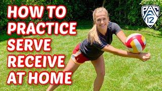 At Home Serve Receive Volleyball Drill | USC Libero Victoria Garrick